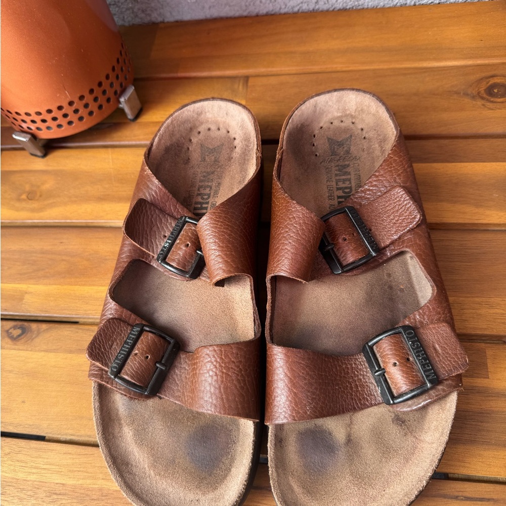 Brown Leather Mephisto Men’s Sandals